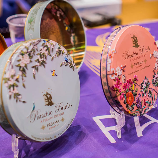 Pajama Sweets tins at expo
